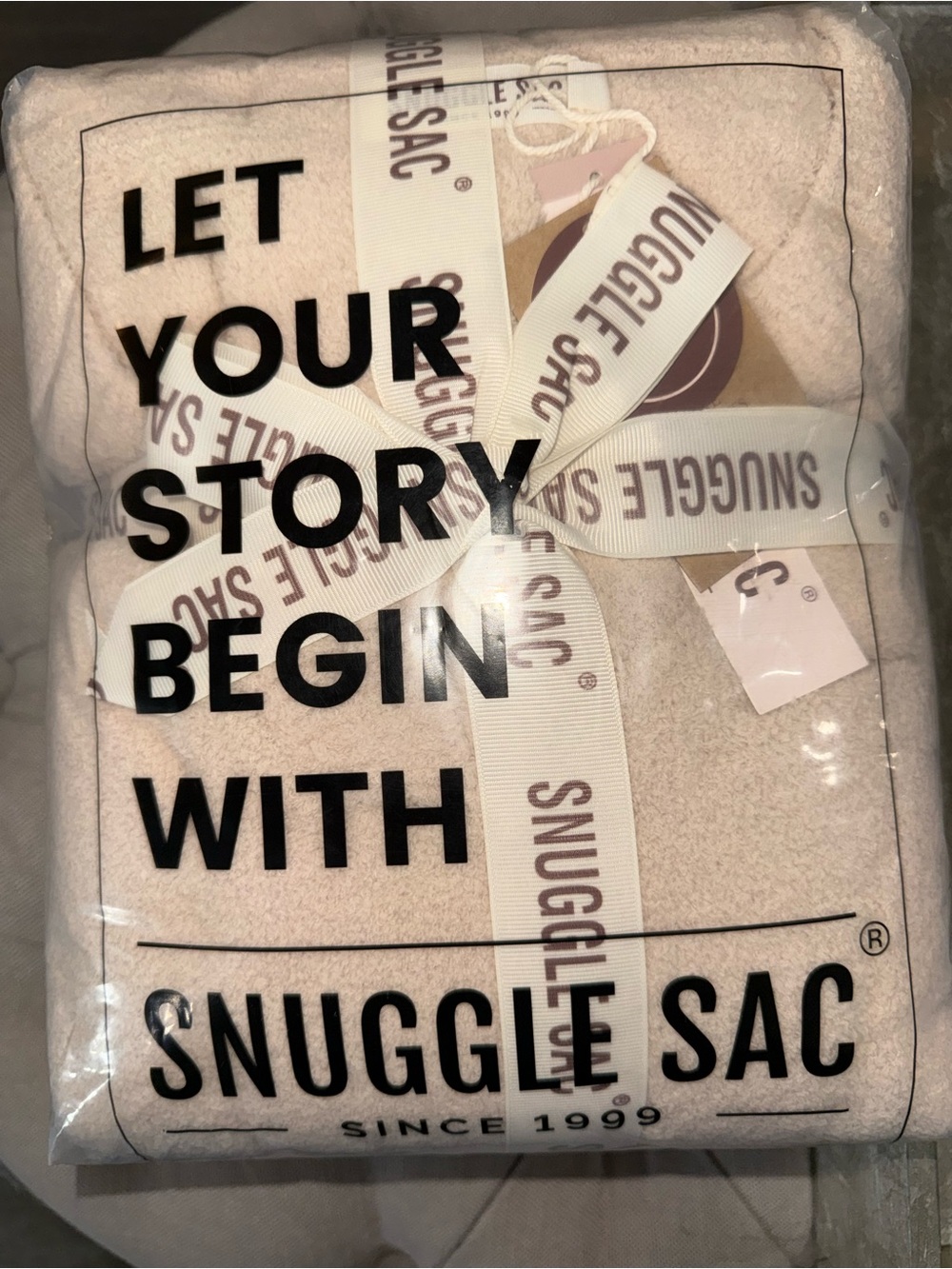 NWT Snuggle Sac 2 Piece Women’s Lounge Set Pajamas Beige - Picture 2 of 13